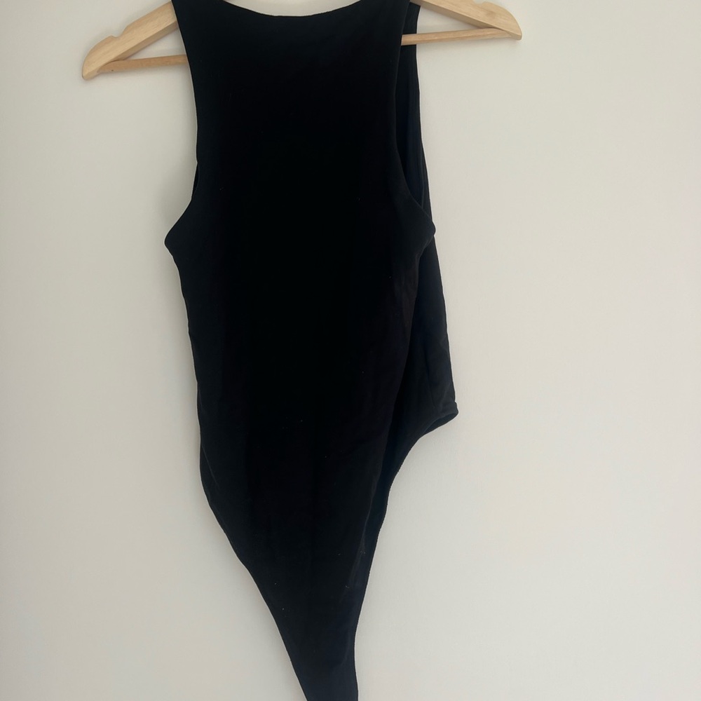 Asymmetrical Black Sleeveless Top
